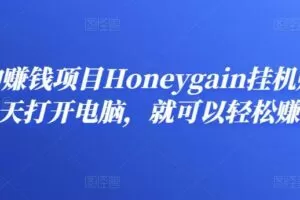 简单的赚钱项目Honeygain挂机赚钱，只需每天打开电脑，就可以轻松赚美元了