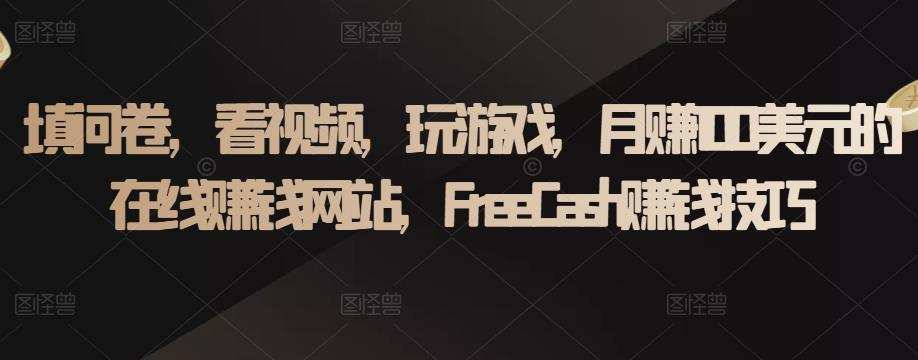 1658969374 填问卷，看视频，玩游戏，月赚100美元的在线赚钱网站，FreeCash赚钱技巧