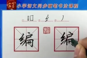 部编版二年级上下册同步生字硬笔书法视频课程 