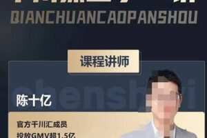 陈十亿·千川操盘手21讲：从千川策略大思路到小细节，全盘拆解（原价1680）