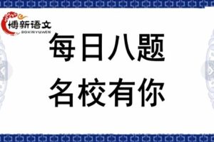 博新语文 每日八题名校有你（大语文1~8期） 