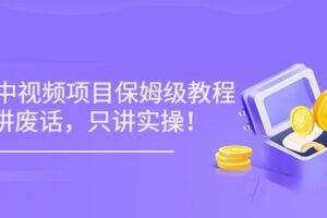 小淘7月收费项目《2022玩赚中视频保姆级教程》不讲废话，只讲实操（10节课)