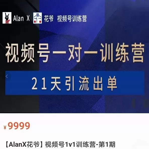1659527133 AlanX花爷·视频号引流出单训练营，视频号引流出单必杀技