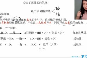 万门中学-翟思茗 高中生物必修一串讲班 