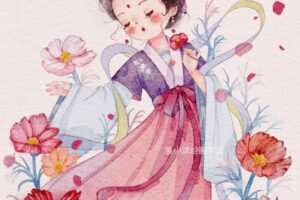鱼小沫2022年5月萌萌古风ipad插画课【画质高清有笔刷课件】