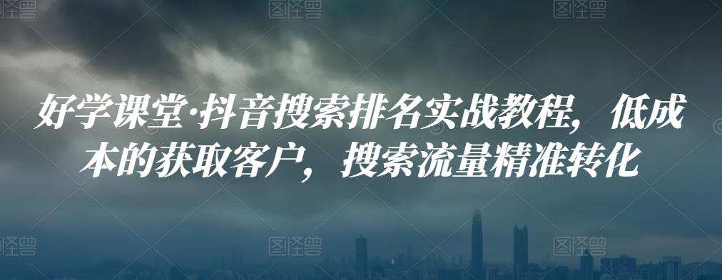 1660780656 好学课堂·抖音搜索排名实战教程，低成本的获取客户，搜索流量精准转化
