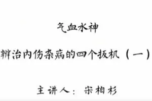 灵兰 宋柏杉 气血水神：辩治内伤杂病的“四个扳机”
