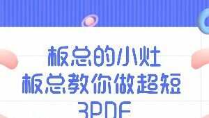 板总的小灶-板总教你做超短 3PDF