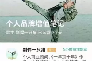 剽悍一只猫个人品牌增值笔记 知识星球