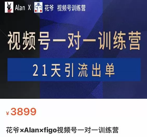 1662249537 花爷×Alan×figo视频号训练营，带货，涨粉，直播，游戏，四大变现新方向，21天引流出单