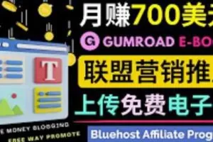 通过虚拟商品交易平台Gumroad，发布免费电子书，并推广自己的联盟营销链接赚钱