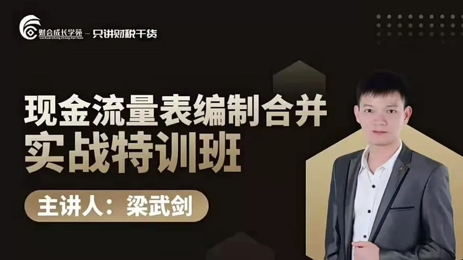梁武剑现金流量表编制合并实战特训营课程 1 梁武剑现金流量表编制合并实战特训营课程