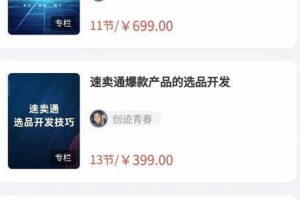 2022最新创迹跨境3套速卖通课程：运费模板设置+爆款选品+开店教程！