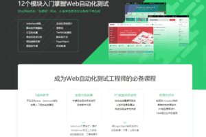 Web自动化测试 Selenium基础到企业应用