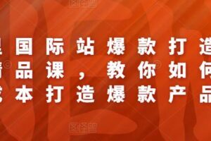 阿里国际站爆款打造系列精品课，教你如何低成本打造爆款产品