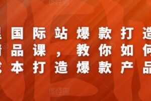 阿里国际站爆款打造系列精品课，教你如何低成本打造爆款产品