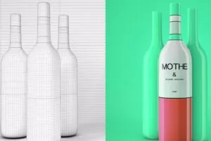 C4D广告级酒瓶产品效果图案例教程