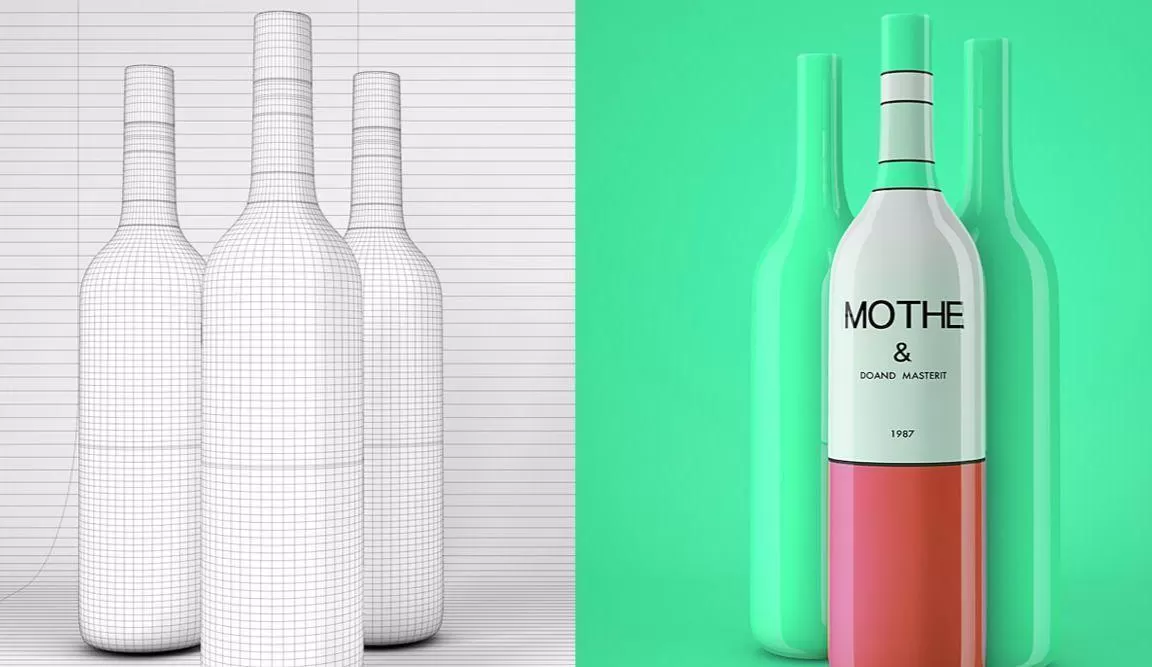 1650670724 C4D广告级酒瓶产品效果图案例教程