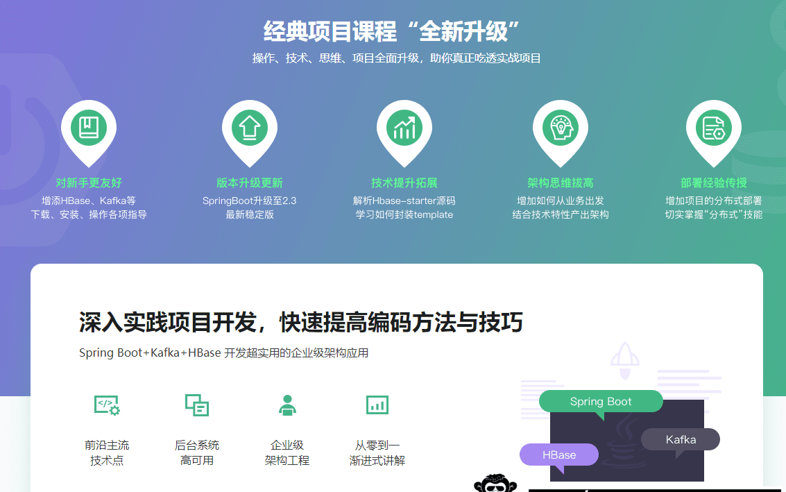 Java分布式后台开发 Spring Boot+Kafka+Hbase