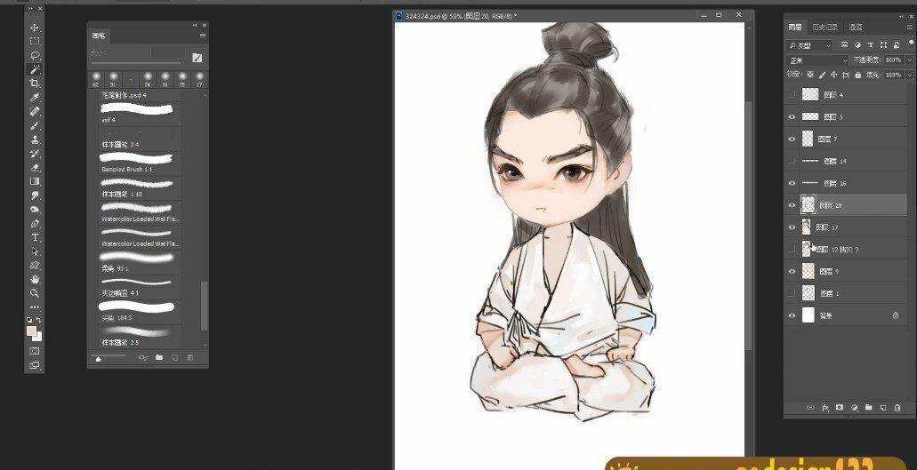 痕迹指尖糖古风精英班第15期2020年插画课 痕迹指尖糖古风精英班第15期2020年插画课