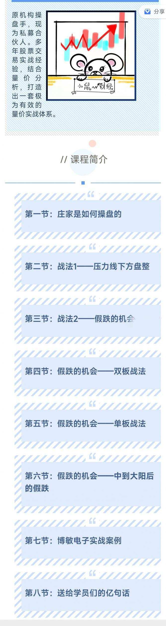 小鼠财经量价分析高阶课