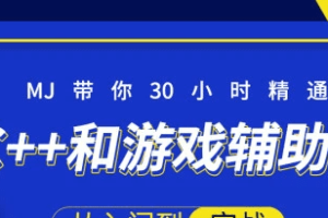 小码哥30小时快速精通C++和游戏辅助实战-大神MJ精选|完结无秘