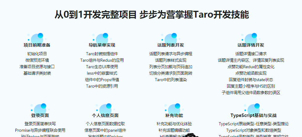 握Taro多端框架 快速上手小程序/H5开发 握Taro多端框架 快速上手小程序/H5开发
