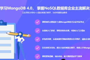 玩转MongoDB4.0(最新版) 从入门到实践