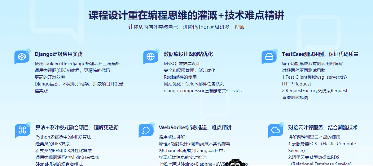 Django开发企业实战 面向就业/升职(中高级教程) Django开发企业实战 面向就业/升职(中高级教程)