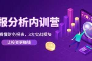 张新民《财报分析内训营》0基础看懂财务报表，3大应用实战模块，让投资…