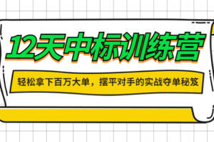 张金洋12天中标训练营,大客户销售业绩提升