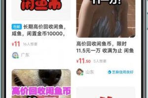 闲鱼挂机单号3元/天，每天仅需2分钟，可无限放大，稳定长久挂机项目！