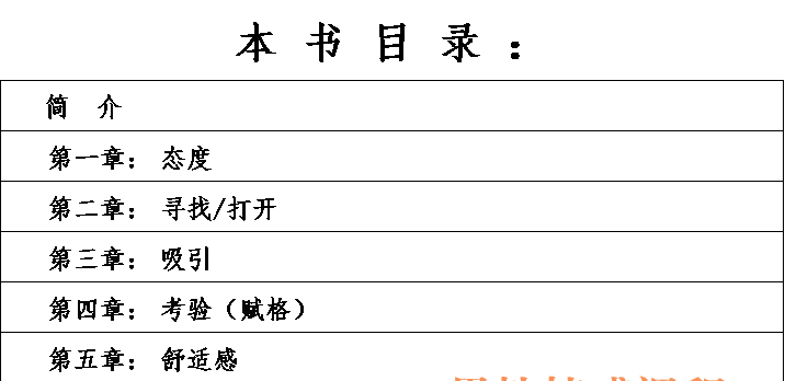 《骄傲与风趣指南》目录