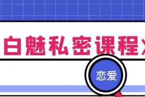 精品泡学资料《白魅私密课程》
