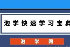 泡学网《泡学快速学习宝典》