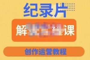 蚊子纪实·纪录片解说实操课，新手从入门开始到能够独立制作视频-价值799元