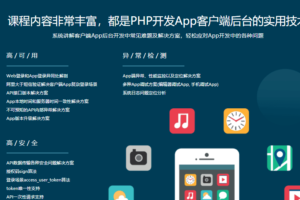 PHP企业级实战，完成一套高可用高安全的App后台系统