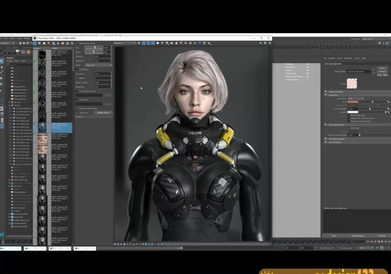 赛博女警影视角色高级案例教学(画质高清有素材) 赛博女警影视角色高级案例教学(画质高清有素材)