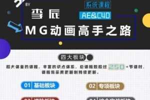 李辰MG动画高手之路14章完整AE+C4D教程（画质高清有素材）