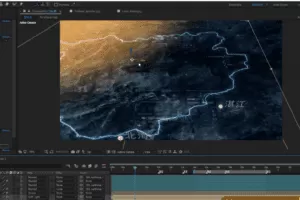 罡渡晨星AE制作空间地图教程