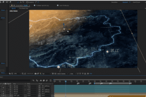 罡渡晨星AE制作空间地图教程