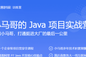 极客大学-小马哥的 Java 项目实战营|完结无秘 【价值4999元】