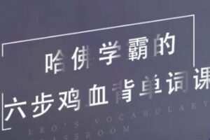 哈佛学霸的六步鸡血背单词课  Leo’s Vocabulary Classroom