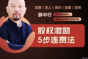 【88[红包]·S0898薛中行：五步连贯股改激励法】