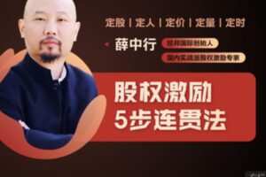 【88[红包]·S0898薛中行：五步连贯股改激励法】