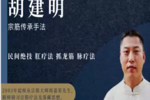 【35[红包]·S1386胡建明宗筋传承手法系统视频直播课】