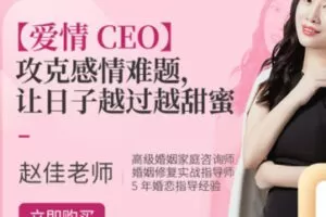 【22[红包]·S2245【爱情CEO】攻克感情难题，让日子越过越甜蜜【赵佳ppt视频课】】