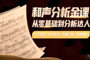 【80[红包]·S2677和声分析专栏 轻松学和声/零基础启蒙/真题辅导】