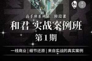 【79.9[红包]·《高手知路-和君 实战案例班（第一期）》】