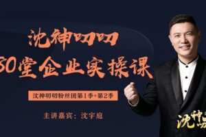 【捐赠[红包]89.90·《YL0031-水木名师-沈神叨叨80堂企业实操课-中科院博士、央视CCTV财经专家沈宇庭》】